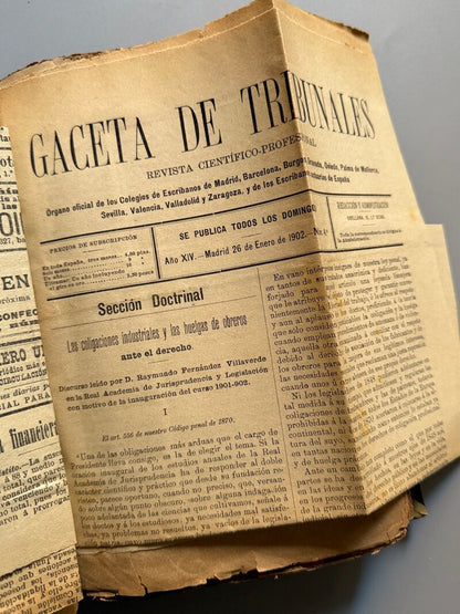 Recopilación de noticias sobre huelgas de obreros de 1902 - Enero, febrero y marzo de 1902