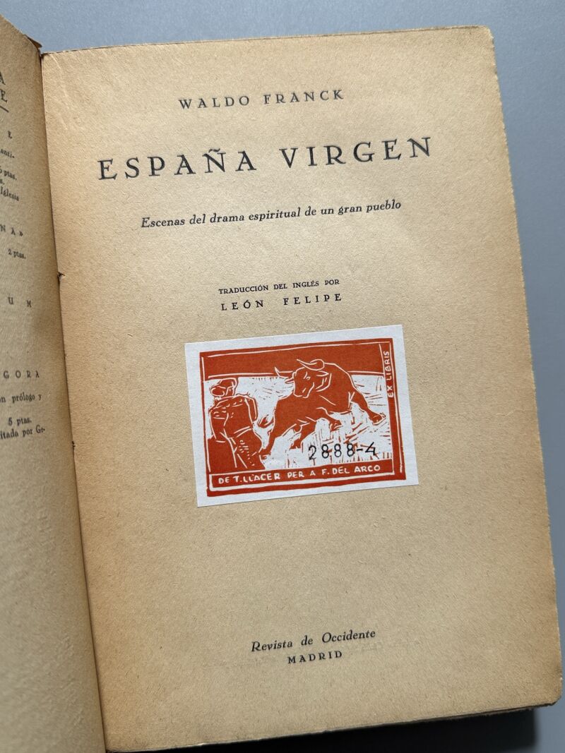 España virgen, Waldo Frank - Revista de Occidente, 1927