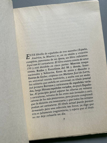 Españoles de tres mundos, Juan Ramón Jiménez - Editorial Losada, 1958