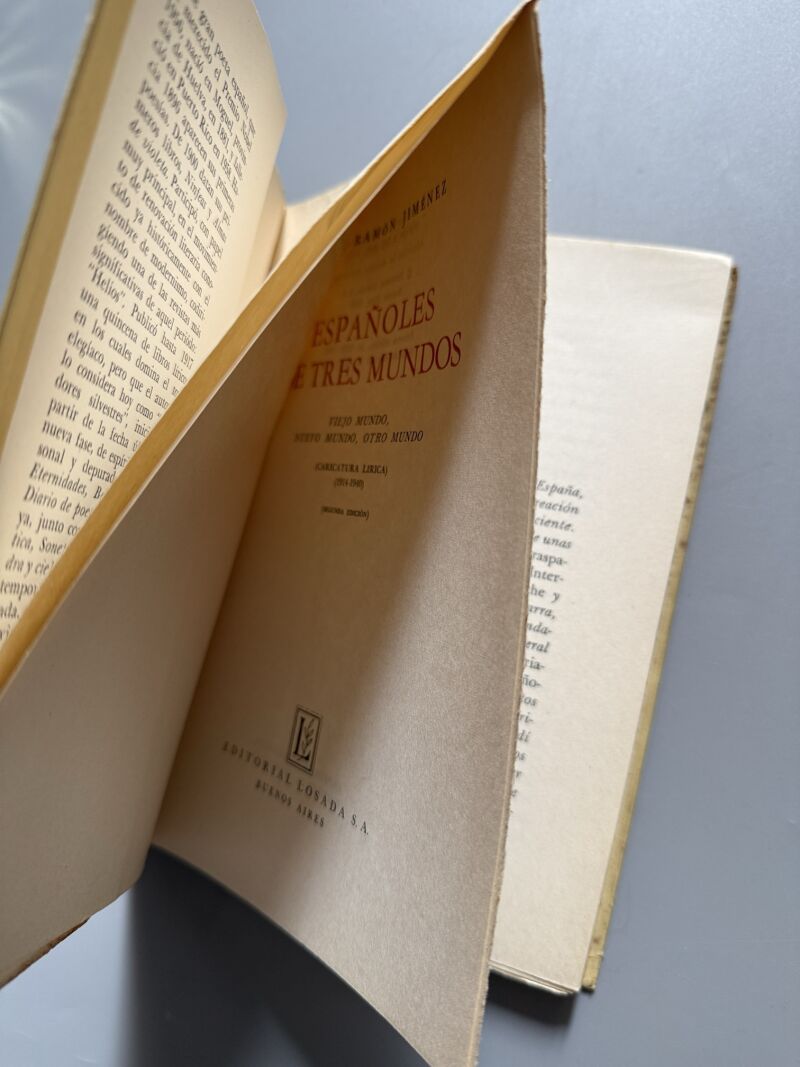 Españoles de tres mundos, Juan Ramón Jiménez - Editorial Losada, 1958