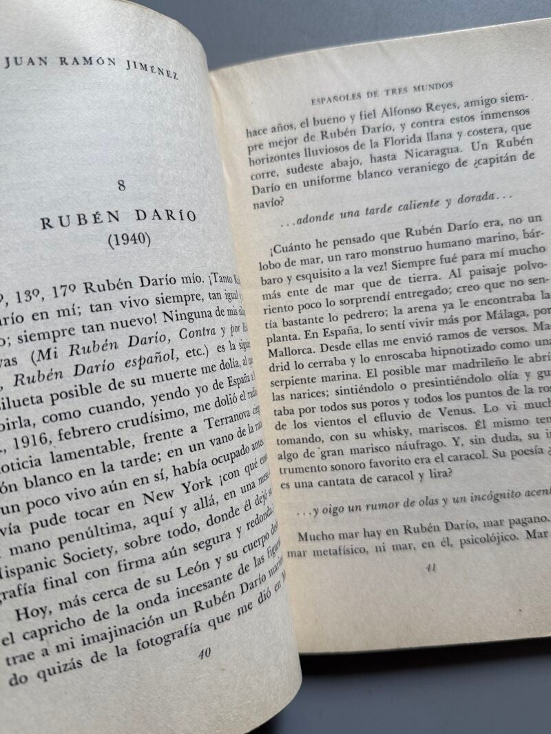 Españoles de tres mundos, Juan Ramón Jiménez - Editorial Losada, 1958