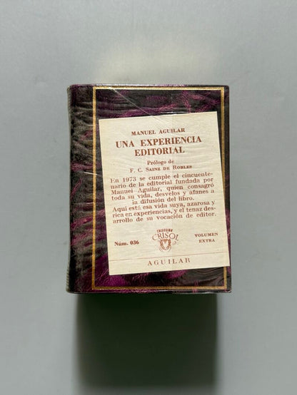 Una experiencia editorial, Manuel Aguilar Muñoz (Crisolín de lujo, nº036) - M. Aguilar, 1973