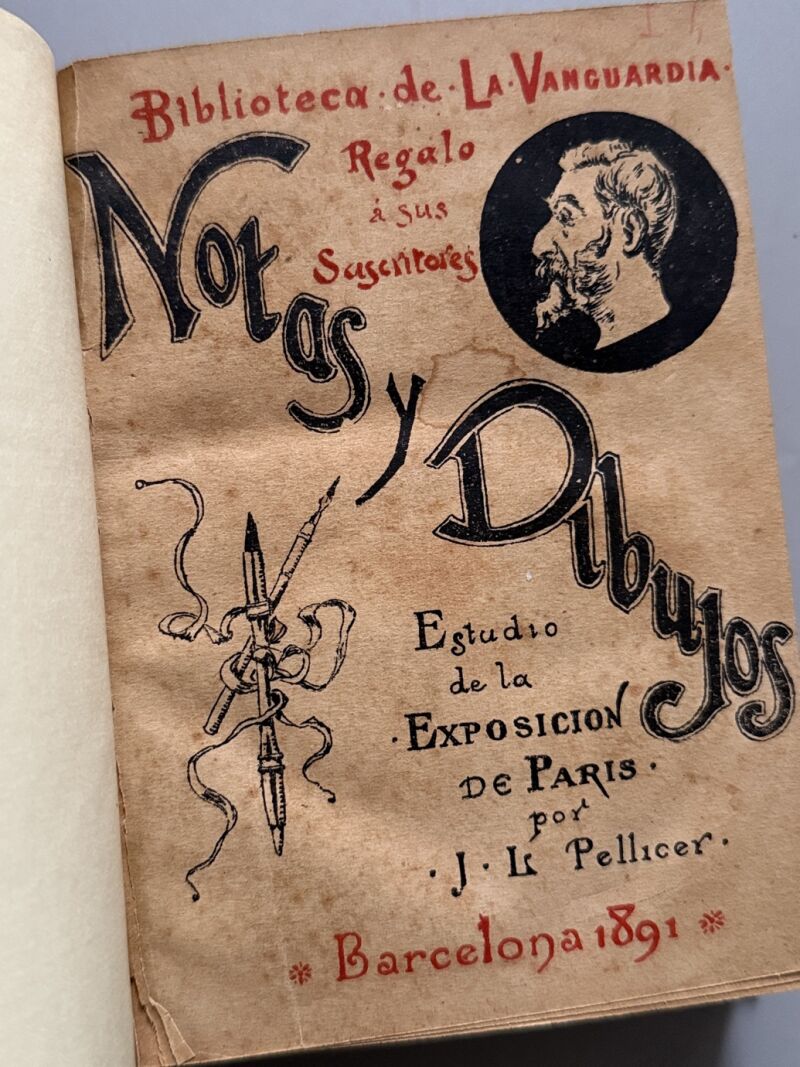 Notas y dibujos. Estudio de la Exposición de Paris, J. L. Pellicer - la Vanguardia, 1891