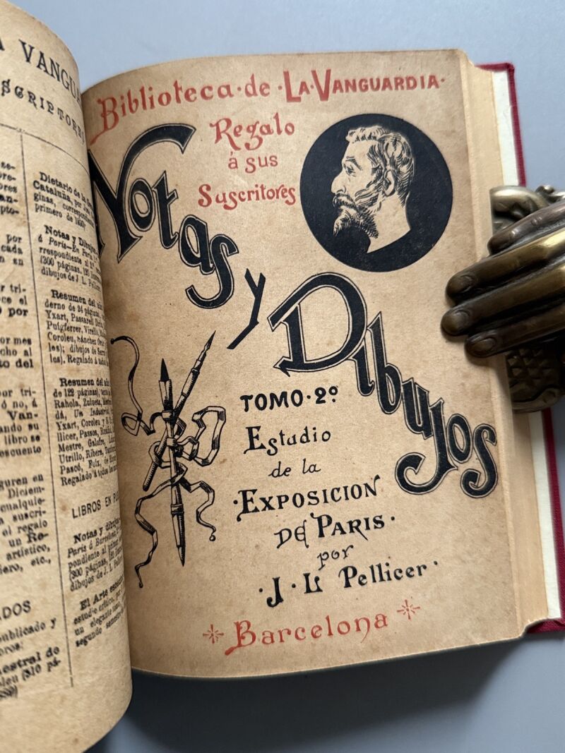 Notas y dibujos. Estudio de la Exposición de Paris, J. L. Pellicer - la Vanguardia, 1891