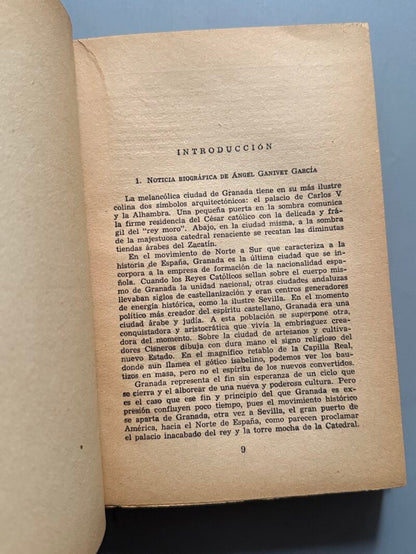 Ángel Ganivet. Su idea del hombre, Francisco García Lorca (Primera Edición) - Editorial Losada, 1952