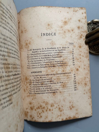 Política al alcance de todos, Pedro Pidal - Imp. de Ramona Velasco, 1919