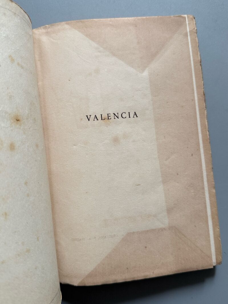 Valencia, Azorín (primera edición) - Biblioteca Nueva, 1941
