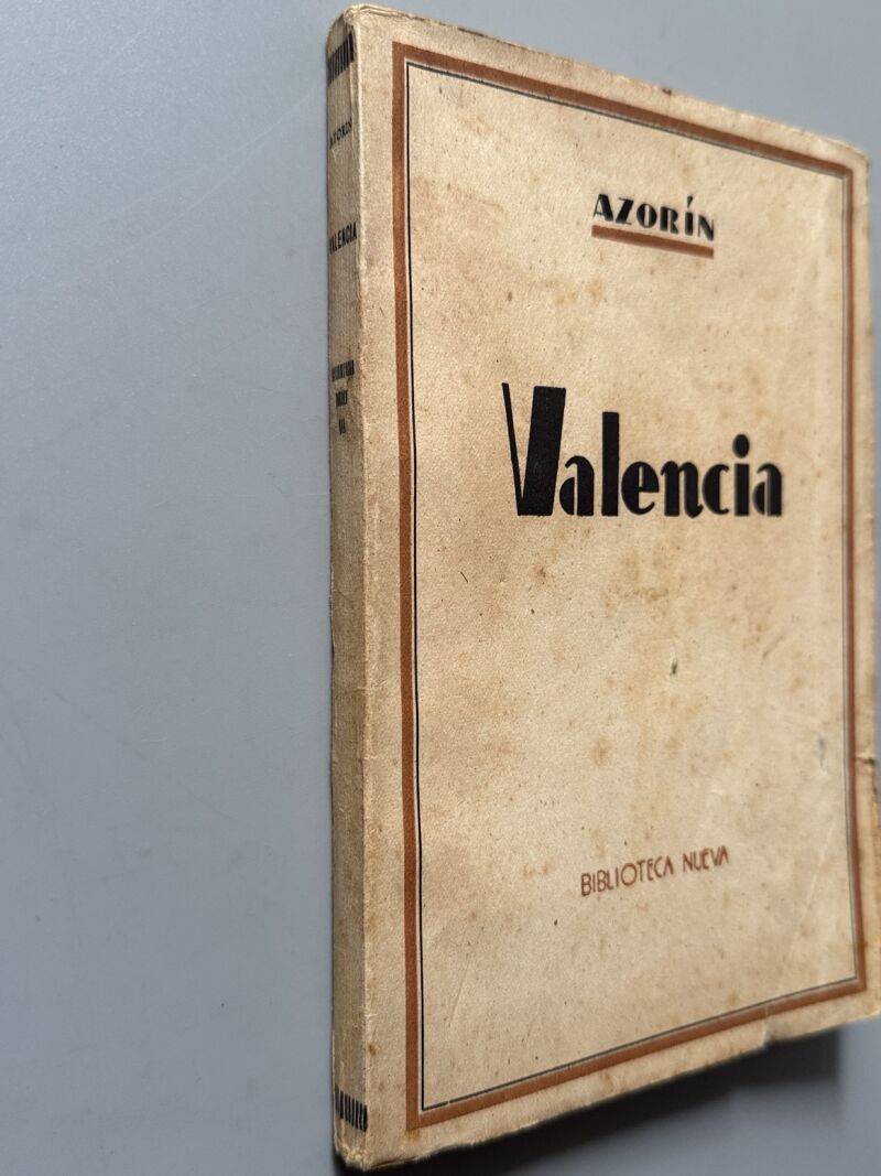 Valencia, Azorín (primera edición) - Biblioteca Nueva, 1941