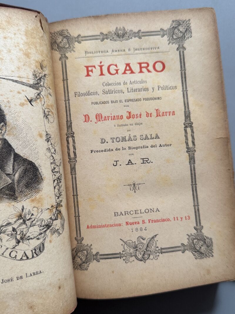 Fígaro, Mariano José de Larra - Biblioteca Amena é Instructiva, 1884