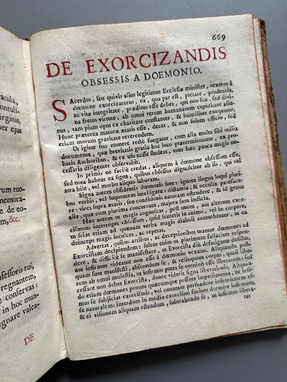 Rituale ecclesiae et dioecesis barcinonensis, Francisci del Castillo. Exorcismo - J. Piferrer, 1743