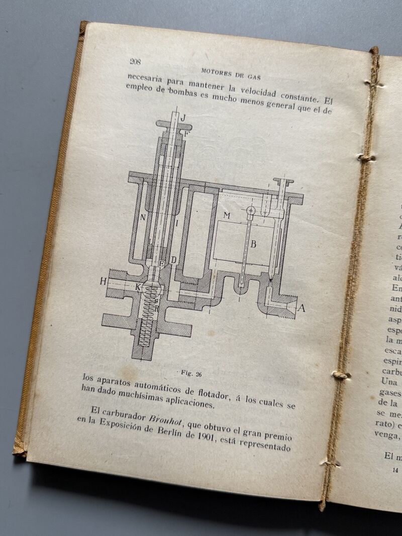 Motores de gas de alcohol y de petróleo, V. Calzavara - Gustavo Gili Editor, 1908