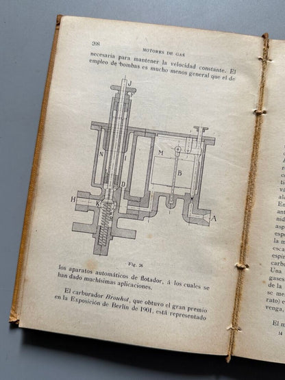 Motores de gas de alcohol y de petróleo, V. Calzavara - Gustavo Gili Editor, 1908