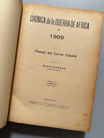 Crónica de la guerra de África, Manuel del Corral Caballé - Imprenta Atlas Geográfico, ca. 1910
