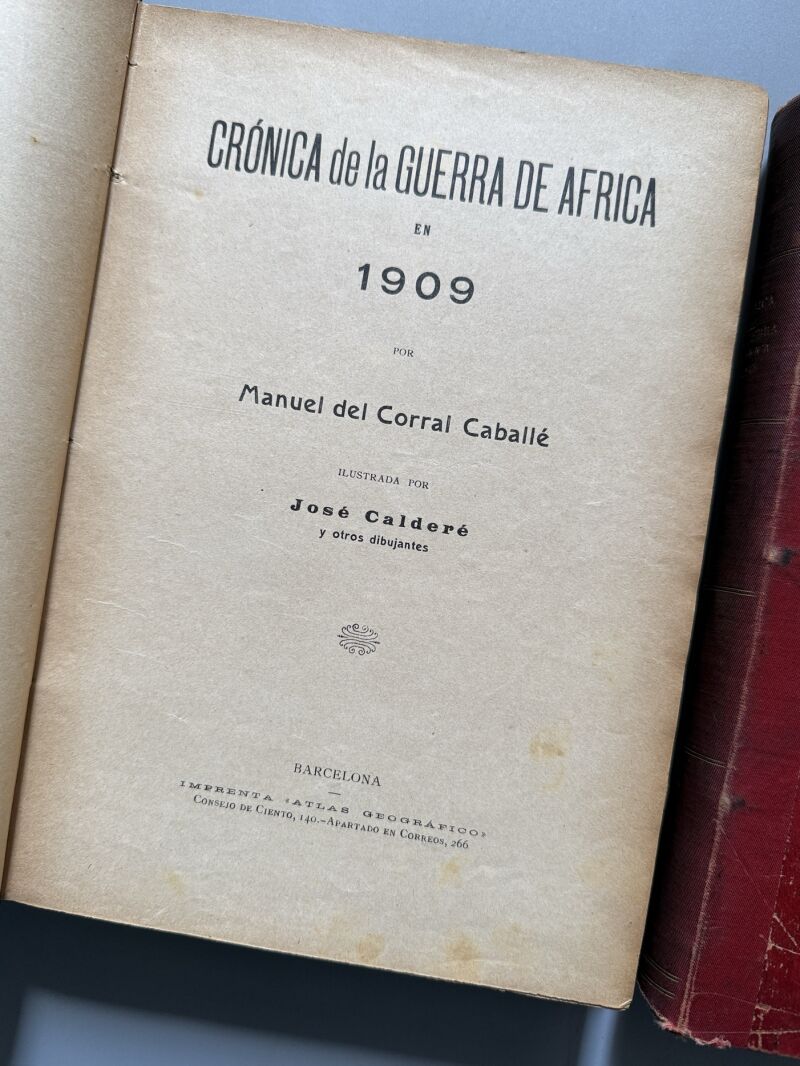 Crónica de la guerra de África, Manuel del Corral Caballé - Imprenta Atlas Geográfico, ca. 1910