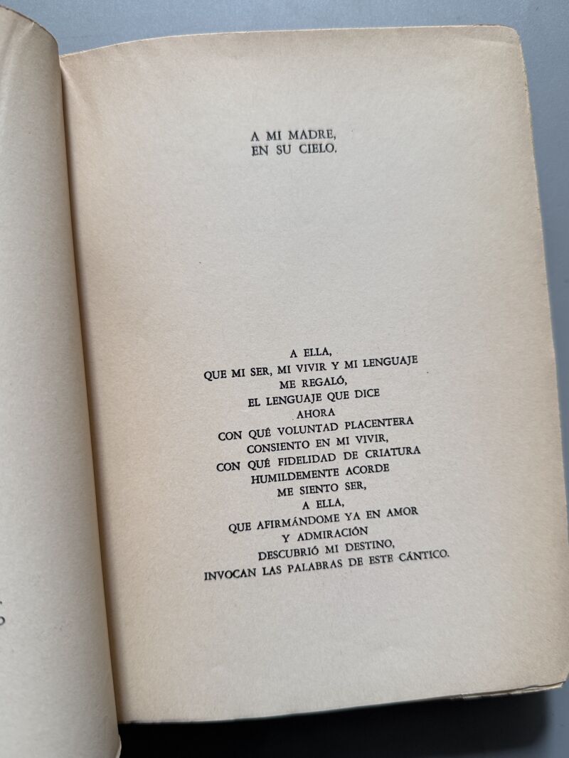 Cántico, Jorge Guillén (segunda edición completa) - Editorial Sudamericana, 1962