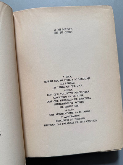 Cántico, Jorge Guillén (segunda edición completa) - Editorial Sudamericana, 1962