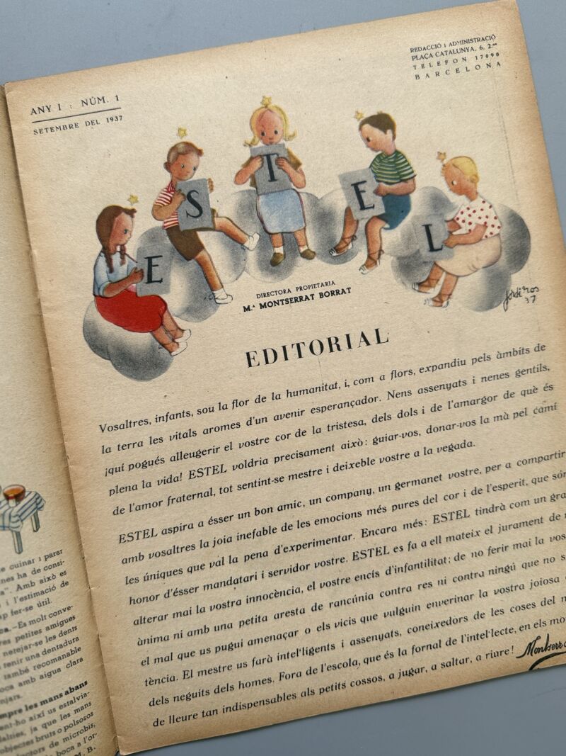 Revista Estel. Ilustraciones Lola Anglada. Nº1 - septiembre de 1937
