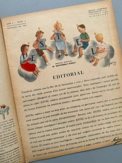 Revista Estel. Ilustraciones Lola Anglada. Nº1 - septiembre de 1937