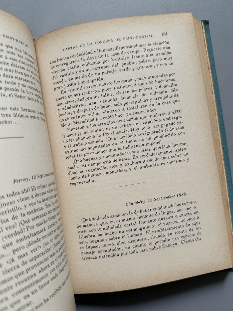 ¡Sursum corda! Cartas de la condesa de Saint Martial, José Pugés - Gustavo Gili Editor, 1913