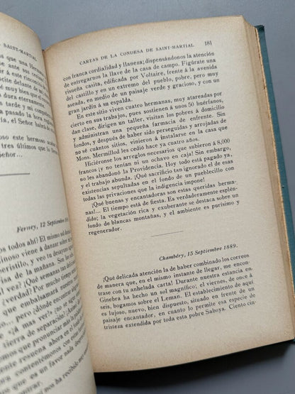 ¡Sursum corda! Cartas de la condesa de Saint Martial, José Pugés - Gustavo Gili Editor, 1913