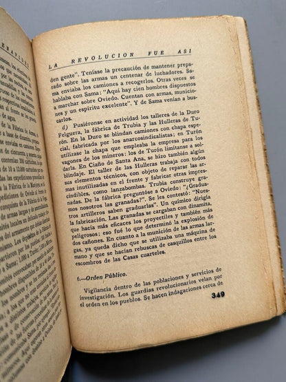 La revolución fue así (octubre rojo y negro), Manuel D. Benavides - Imprenta Industrial, 1935