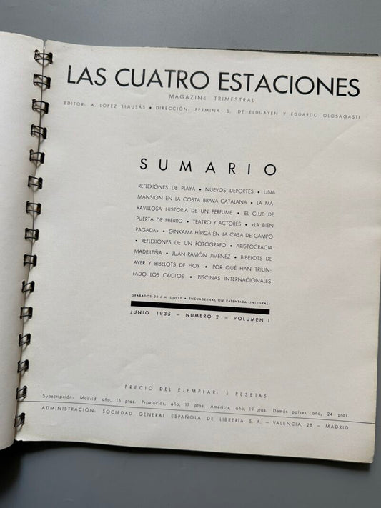 Las Cuatro Estaciones. Revista de Vanguardia. Nº2 - Antoni Lopez Llausás, 1935