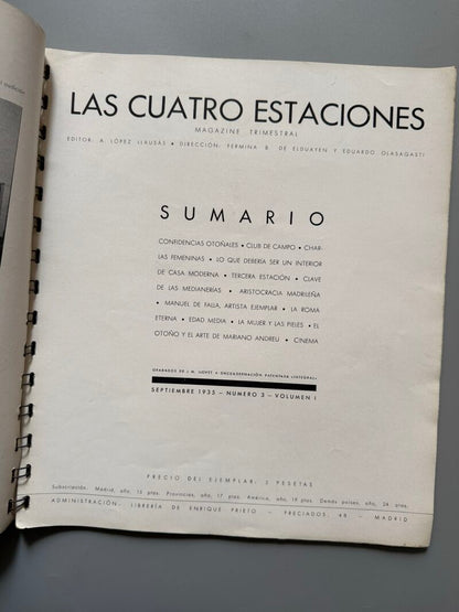 Las Cuatro Estaciones. Revista de Vanguardia. Nº3 - Antoni Lopez Llausas, 1935