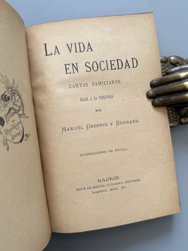 la vida en sociedad, Manuel Ossorio y Bernard - Hijos de Miguel Guijarro Editores, ca. 1880