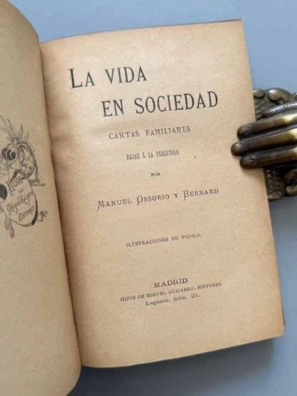 la vida en sociedad, Manuel Ossorio y Bernard - Hijos de Miguel Guijarro Editores, ca. 1880
