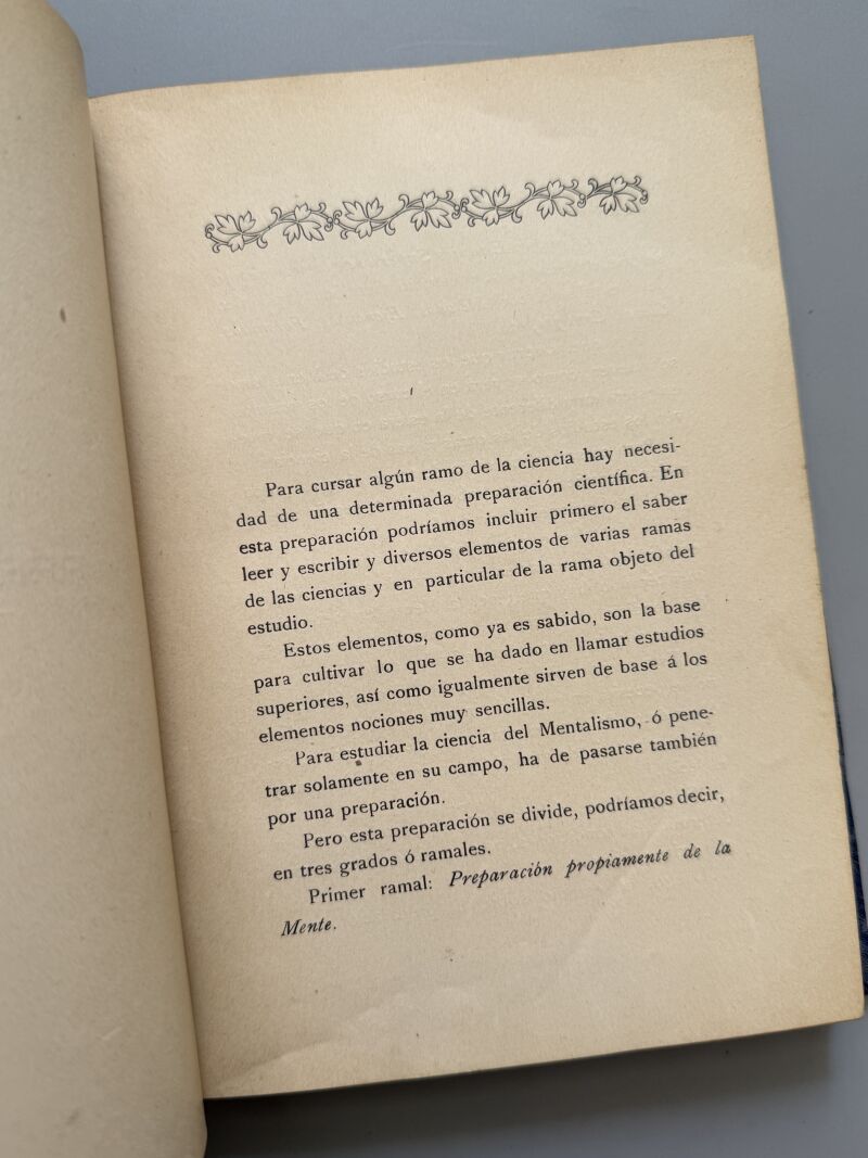 Mis consejos. Preparación al mentalismo, José Carreté - Imprenta de la Viuda de J. Cunill, 1913