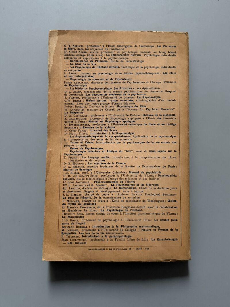 La suggestion. Sa nature, ses formes fondamentales, W. Pöll - Payot, 1956