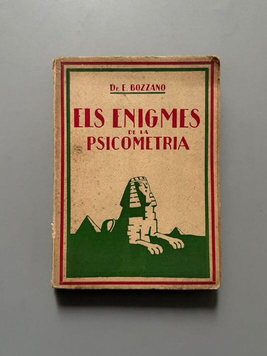 Els enigmes de la psicometria, Ernesto Bozzano - Editorial Lux, ca. 1930