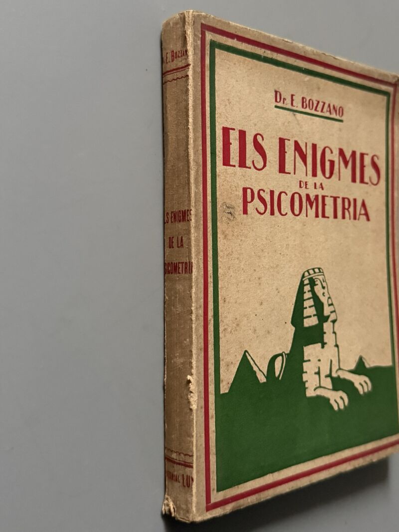 Els enigmes de la psicometria, Ernesto Bozzano - Editorial Lux, ca. 1930
