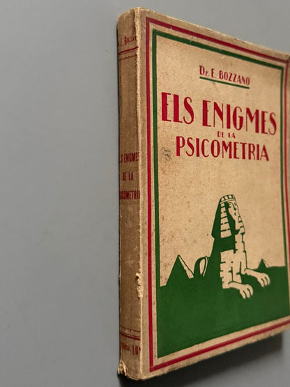 Els enigmes de la psicometria, Ernesto Bozzano - Editorial Lux, ca. 1930
