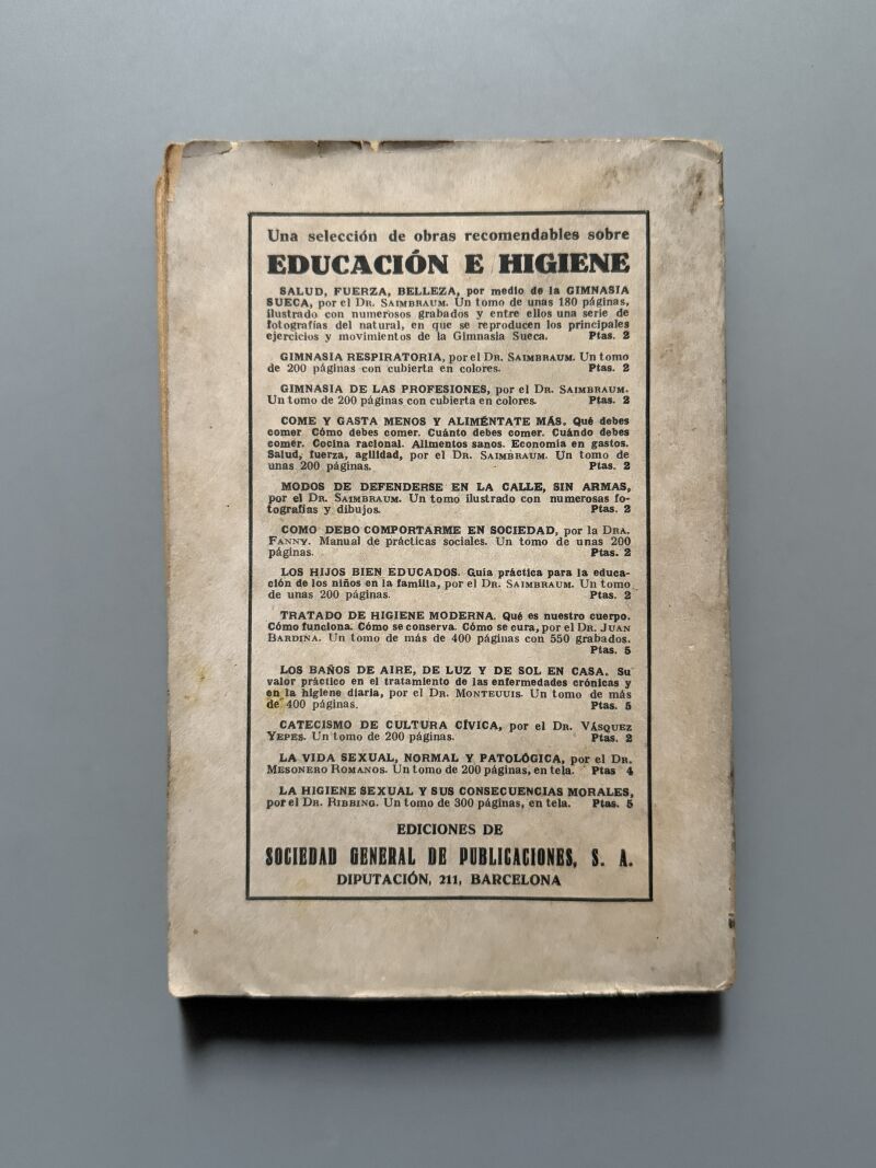Bebidas caseras, Doctora Fanny - Sociedad General de Publicaciones, 1930