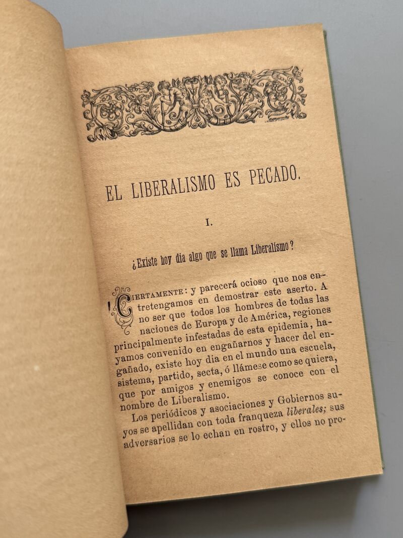 El liberalismo es pecado, Félix Sardá y Salvany (2ª edición) - Librería y Tipografía Católica, 1884