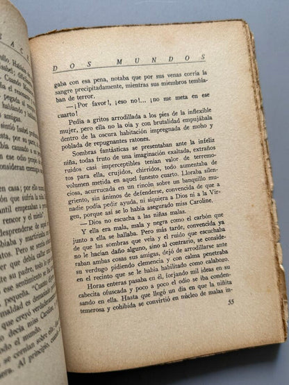 Dos mundos, Mercedes Salisachs (firmado - 1ª edición) - Barcelona, 1940