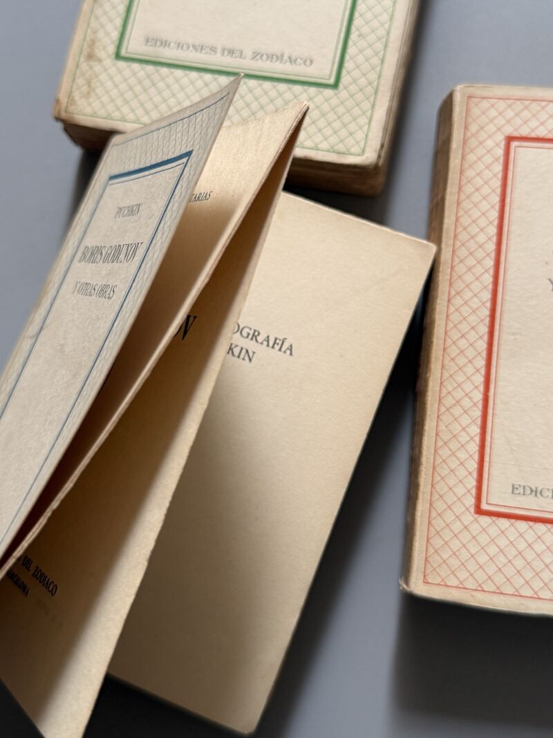 Boris Godunoz, el zar saltán y Eugenio Onieguin, Puchkin - Ediciones del Zodíaco, 1942