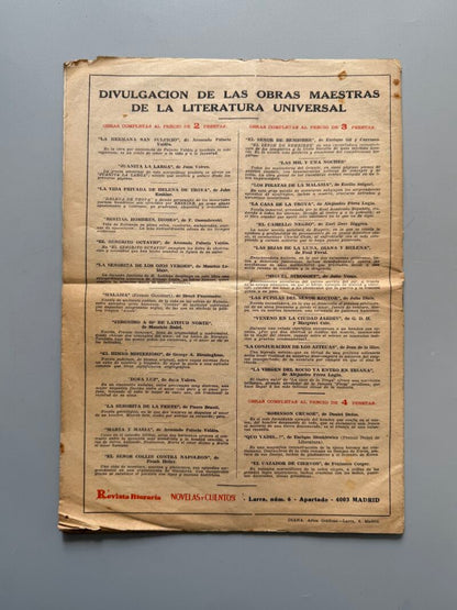 Vuelo nocturno, Antoine de Saint-Exupéry - Revista literaria. Novelas y cuentos, 1944