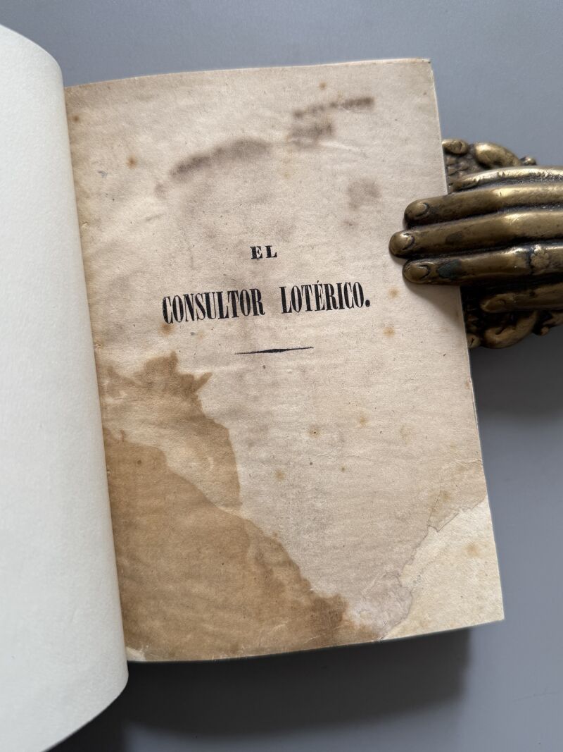 El consultor lotérico, D. J. D. V. de M. - Imprenta de José Tauló, 1860