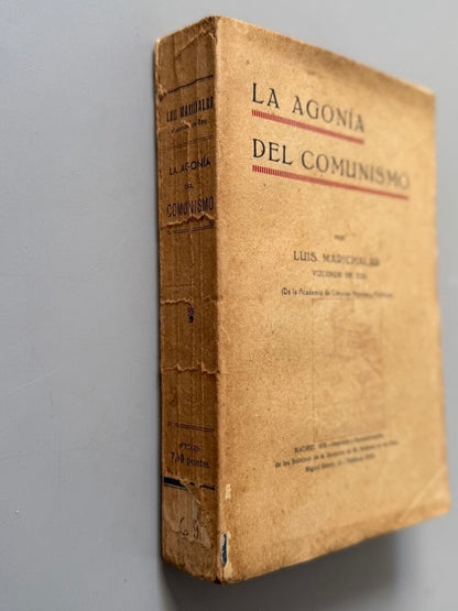 La agonía del comunismo, Luis Marichalar - Madrid, 1932