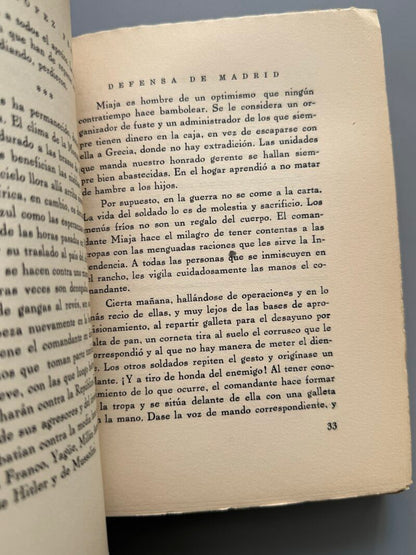 Defensa de Madrid. Relato histórico, Antonio López - Editorial A. P. Márquez, 1945