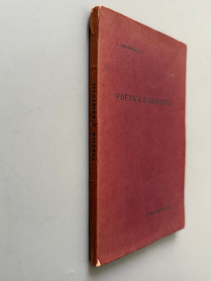 Poètica d'Aristòtil, Traducción de P. Ignasi Casanovas (firmado) - Establiment Gràfich Thomas, 1907