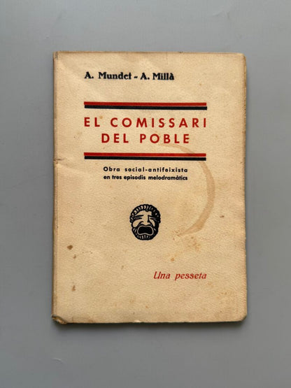El comissari del poble, A. Mundet y A. Millà. Guerra Civil - Llibreria Millà, 1936