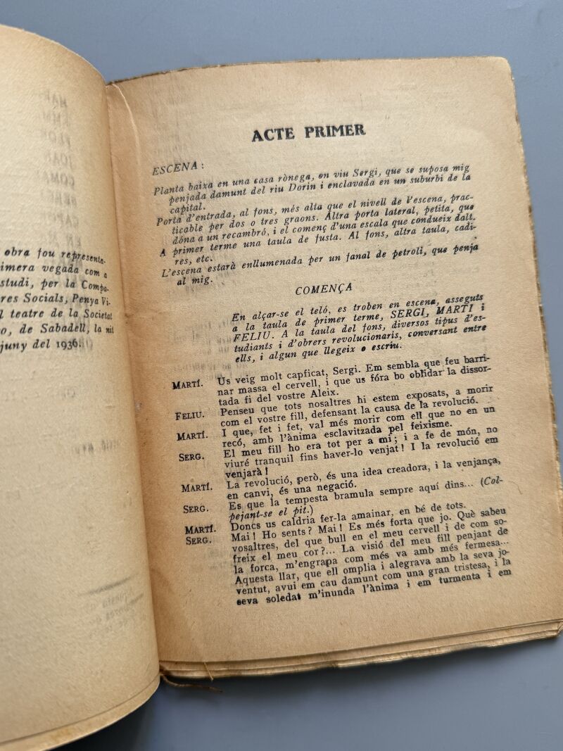 El comissari del poble, A. Mundet y A. Millà. Guerra Civil - Llibreria Millà, 1936