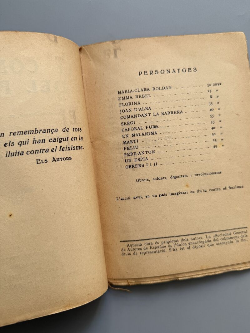 El comissari del poble, A. Mundet y A. Millà. Guerra Civil - Llibreria Millà, 1936