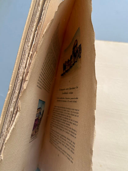 El transporte en la vida barcelonesa 1800-1900. Especial, coloreado a mano - Llibreria Millà, 1946