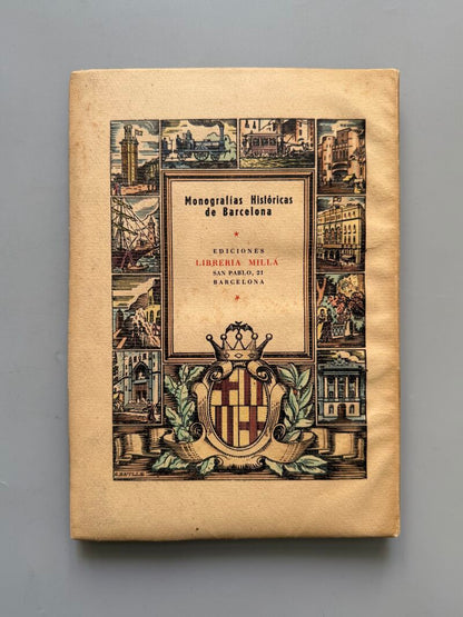 El transporte en la vida barcelonesa 1800-1900. Especial, coloreado a mano - Llibreria Millà, 1946