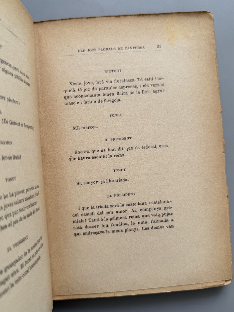 Els Jocs Florals de Canprosa, Santiago Rusiñol - Tipografia L'Avenç, 1902