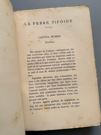 Lluita contra la febre tifoide a Catalunya, Lluís Claramunt i Furest - Imp. La Ibérica, 1933